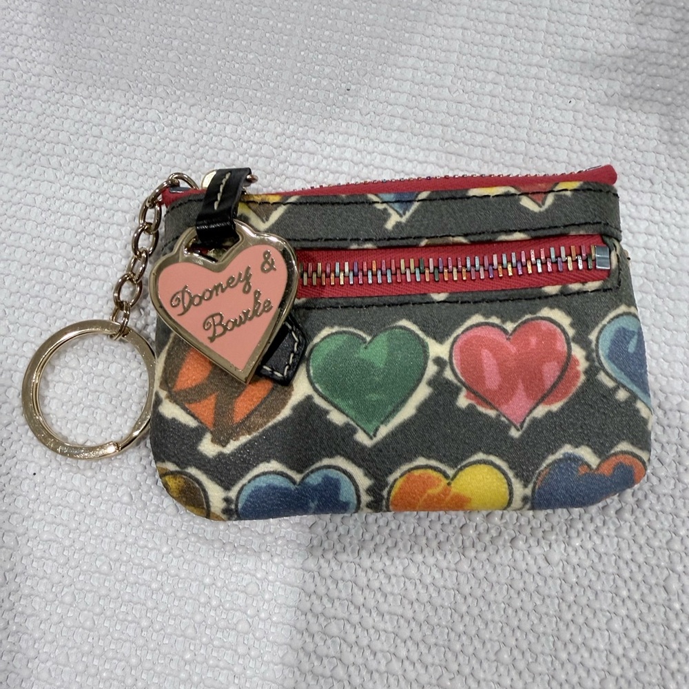 Dooney & Bourke Multicolor Heart Coin Pouch